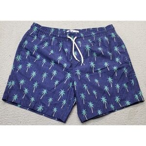 Trunks Surf & Swim Co‎ Shorts Mens Medium Multi Palm Tree Mesh Lined Drawstring